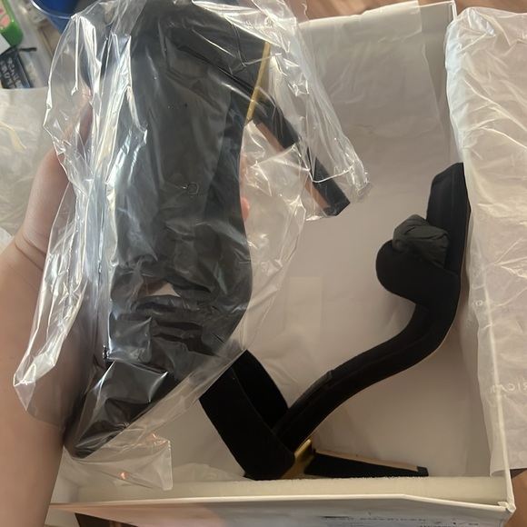 NEW IN BOX Good American Terry Slip On High Heel Sandal // size 7.5 - Picture 6 of 6